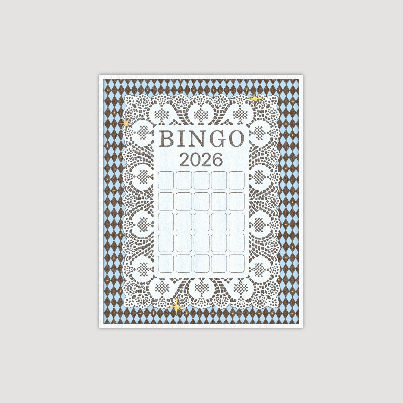 Bingo 2026 (Brown/Blue)