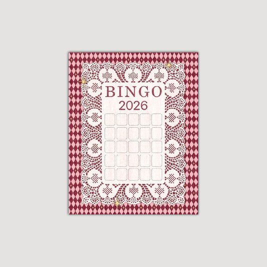 Bingo 2026 (Burgundy/Pink)